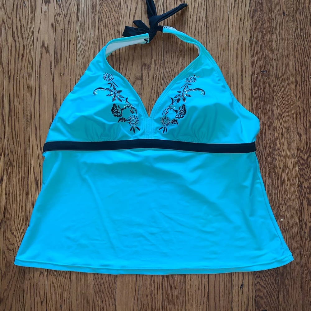 Plus Size Halter Top Tankini Top